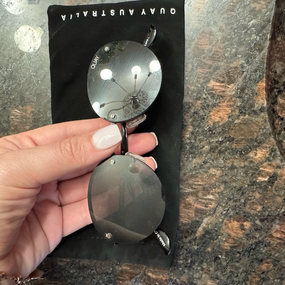 Quay Australia Black Round Sunglasses